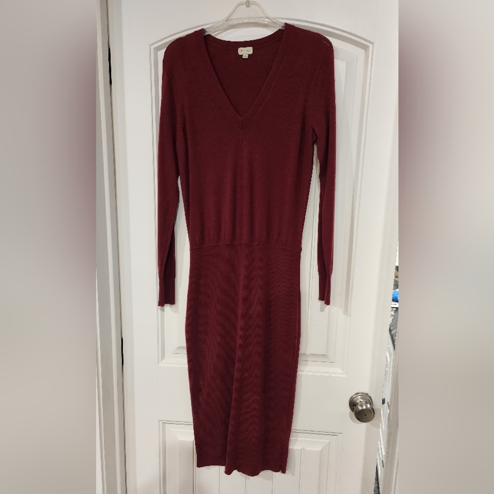 Cremieux Size Small Maroon Long sleeve dress